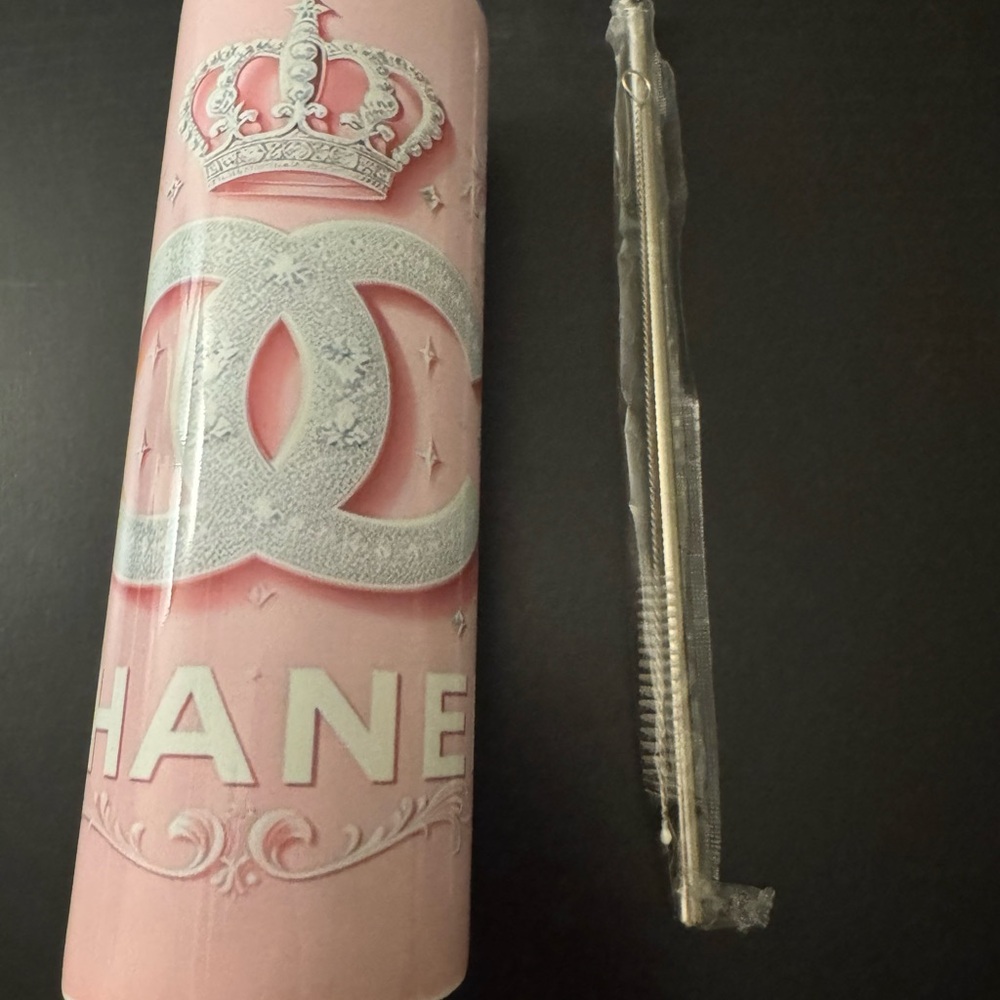 Pink Tumbler with Crown Design